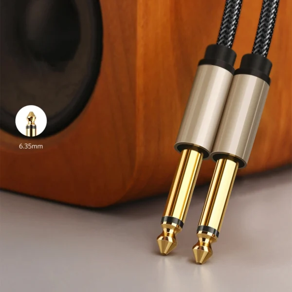 Ugreen AV128 10638 mono TS cable 6.35mm jack / 6.35mm jack 2m - grayeng