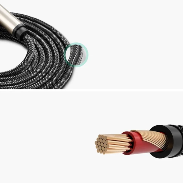 Ugreen AV128 10638 mono TS cable 6.35mm jack / 6.35mm jack 2m - grayeng