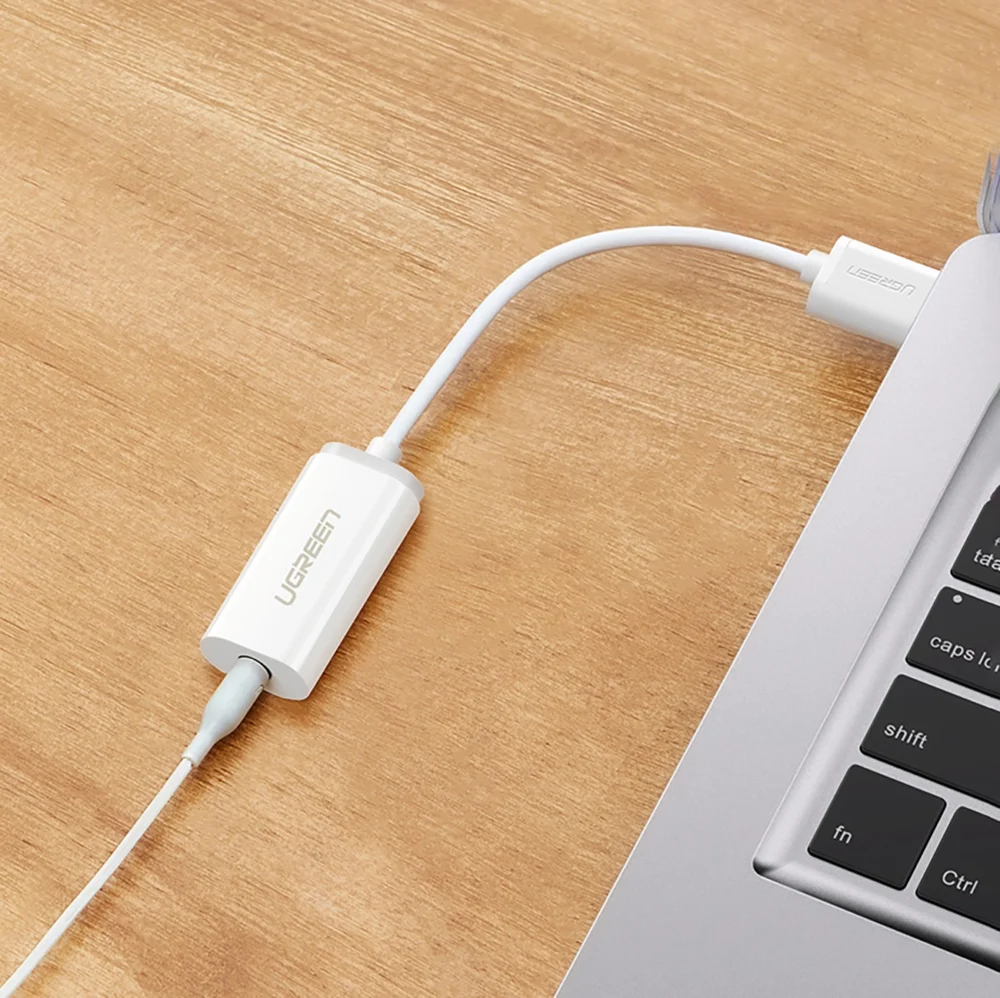 Ugreen US206 30712 USB-A (male) / 3.5 mm mini jack (female) adapter - whiteeng