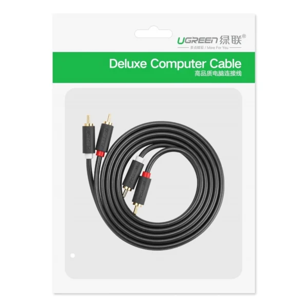 Ugreen AV104 10519 audio cable 2RCA (male) / 2RCA (male) 3m - grayeng