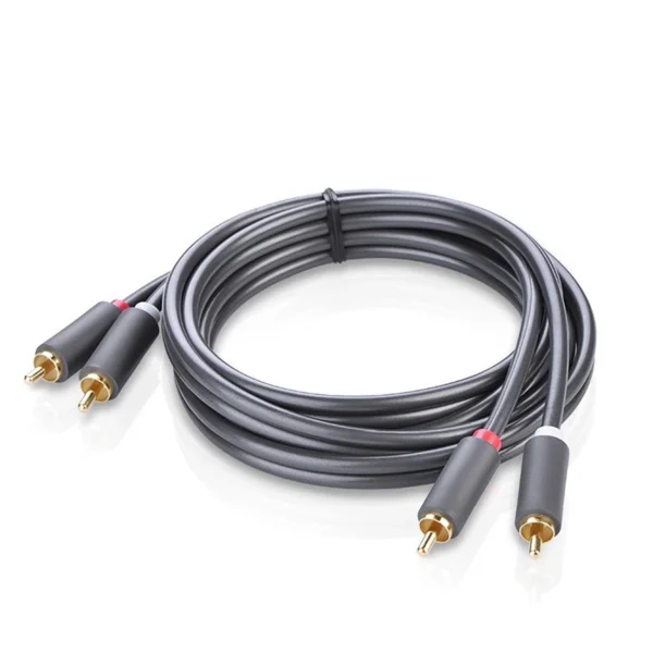 Ugreen AV104 10519 audio cable 2RCA (male) / 2RCA (male) 3m - grayeng
