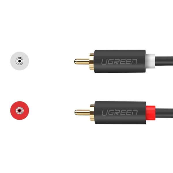 Ugreen AV104 10519 audio cable 2RCA (male) / 2RCA (male) 3m - grayeng
