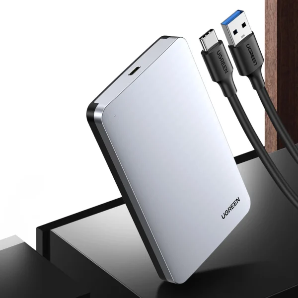 Ugreen CM300 70499 bay for 2.5'' SATA 3.0 6Gbps hard drive - gray + USB-C - USB-C cable 0.5meng