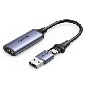 Ugreen CM489 40189 HDMI Adapter (Female) - USB-A / USB-C (Male) - Grayeng