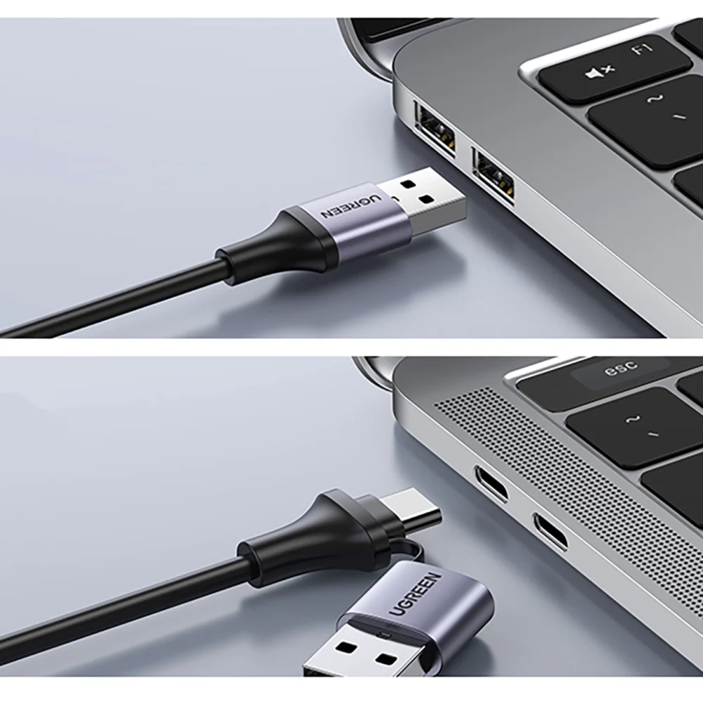 Ugreen CM489 40189 HDMI Adapter (Female) - USB-A / USB-C (Male) - Grayeng