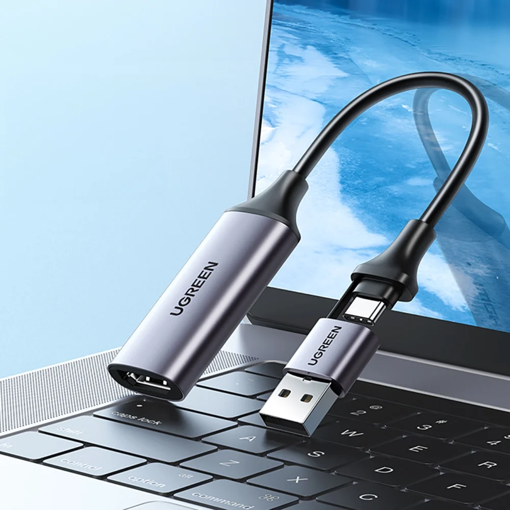 Ugreen CM489 40189 HDMI Adapter (Female) - USB-A / USB-C (Male) - Grayeng