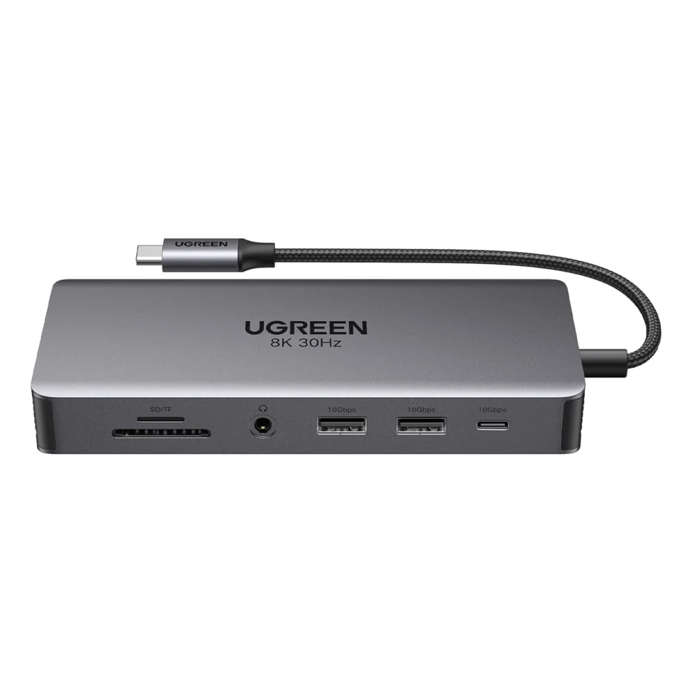 HUB Ugreen CM681 15978 13in1 USB-C - 2x USB-A 3.2 / 2x USB-A 3.0 / USB-C 3.2 / 2x HDMI / DisplayPort / RJ45 / SD and TF / AUX / USB-C PDeng