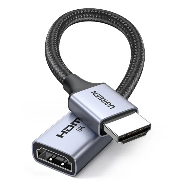 Ugreen HD165 HDMI (Male) / HDMI (Female) 8K Cable 0.15m - Grayeng