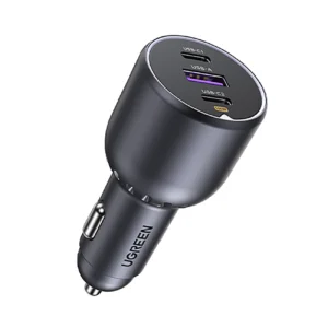 Ugreen EC705 car charger 130W 2x USB-C 1x USB-A - grayeng
