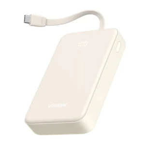 Ugreen PB505 Powerbank 20000mAh 22.5W USB-C USB-A Built-in USB-C Cable - Whiteeng