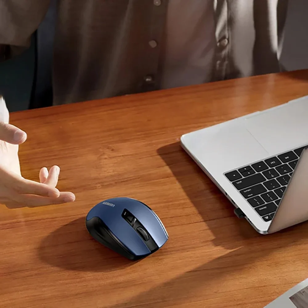 Ugreen MU006 optical wireless USB mouse 2.4GHz 4000 DPI - blueeng