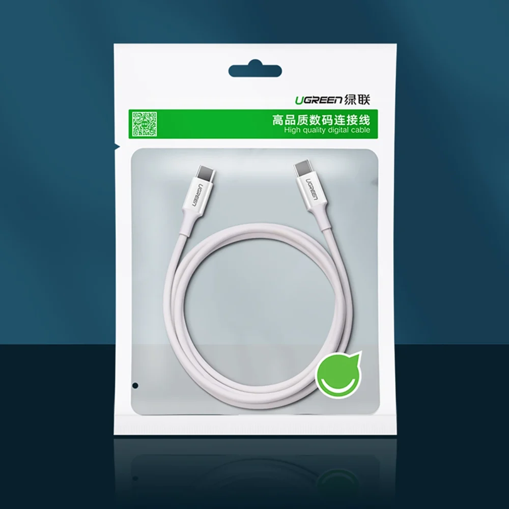 Ugreen US264 60519 USB-C / USB-C PD QC AFC Cable 1.5m - Whiteeng