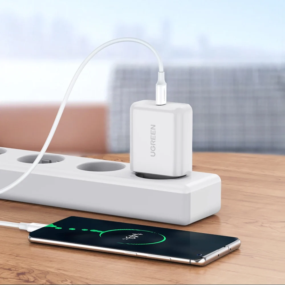 Ugreen US264 60519 USB-C / USB-C PD QC AFC Cable 1.5m - Whiteeng