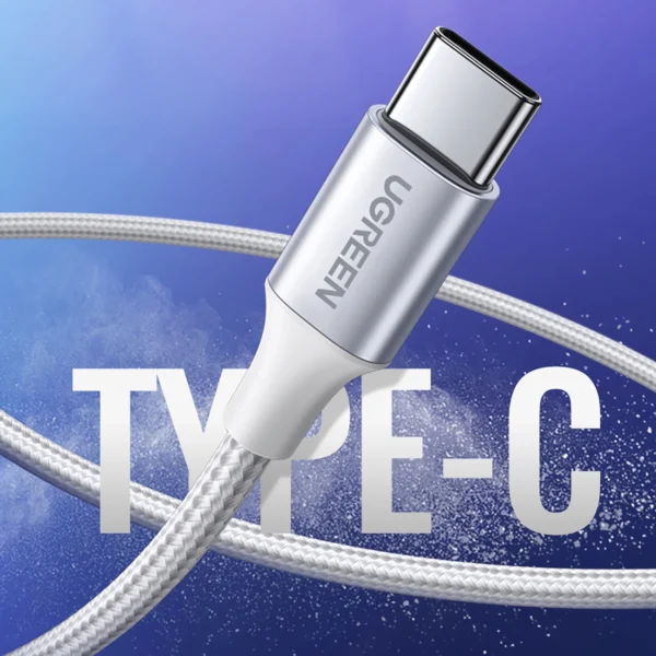 Ugreen US288 60132 USB-A / USB-C QC 3.0 3A Cable 1.5m - Whiteeng