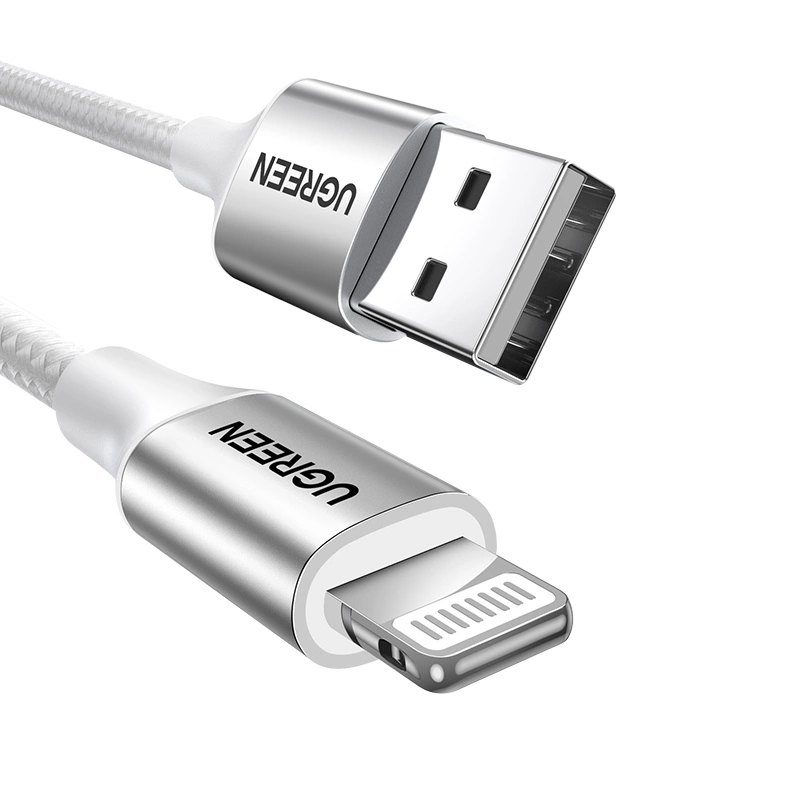 Ugreen US199 60162 USB-A / Lightning MFi Cable 1.5m - Silvereng