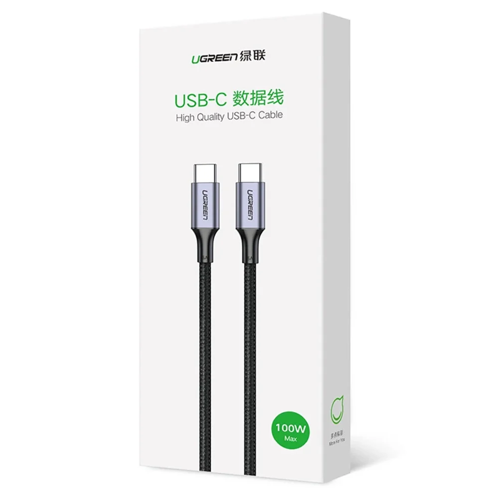Ugreen US316 70428 USB-C - USB-C PD QC FCP Cable 100W 5A 480Mb/s 1.5m - Grayeng