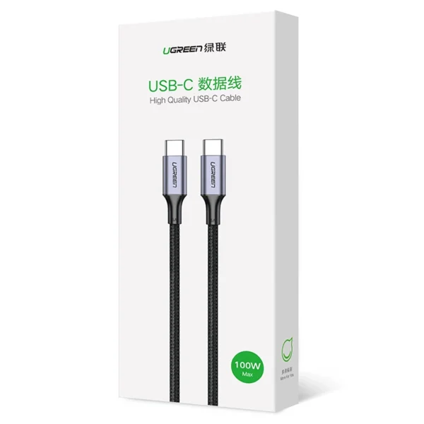 Ugreen US316 70428 USB-C - USB-C PD QC FCP Cable 100W 5A 480Mb/s 1.5m - Grayeng