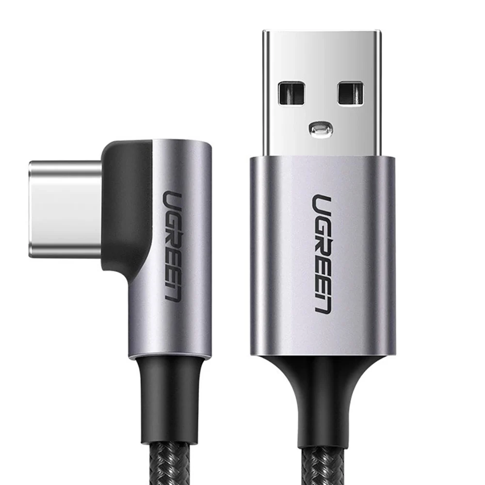 Ugreen US284 70255 USB-A (straight) / USB-C (angled) 3A Cable 3m - Grayeng