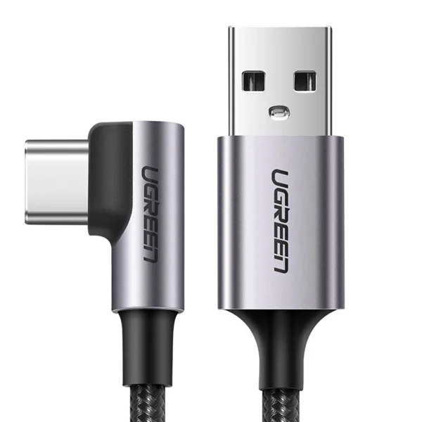 Ugreen US284 70255 USB-A (straight) / USB-C (angled) 3A Cable 3m - Grayeng