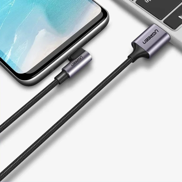 Ugreen US284 70255 USB-A (straight) / USB-C (angled) 3A Cable 3m - Grayeng