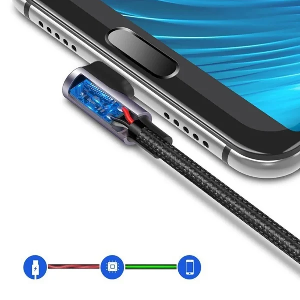 Ugreen US284 70255 USB-A (straight) / USB-C (angled) 3A Cable 3m - Grayeng