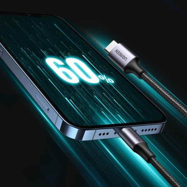 Ugreen US304 60760 Lightning - USB-C 2.0 MFi Cable 1.5 m - Grayeng