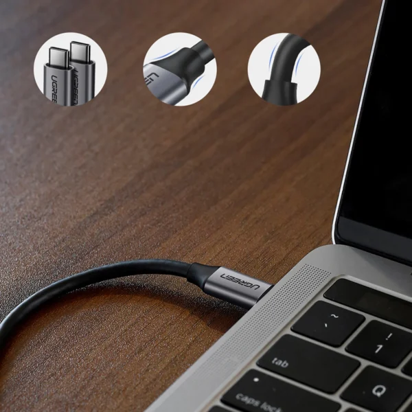 Ugreen US161 50751 USB-C 3.1 / USB-C 3.1 Cable 1.5m - Grayeng