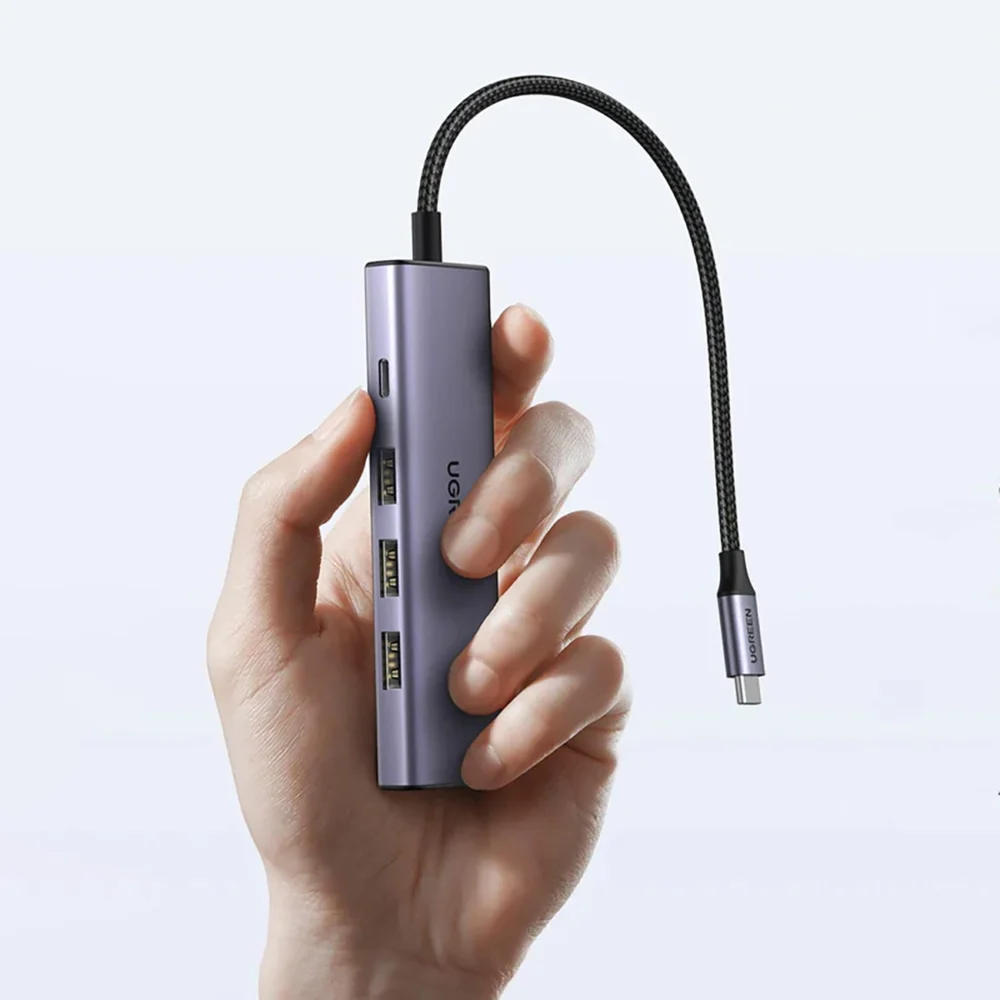 HUB Ugreen CM511 15597 5in1 USB-C - USB-C PD / HDMI / 3x USB-A 3.0 - grayeng