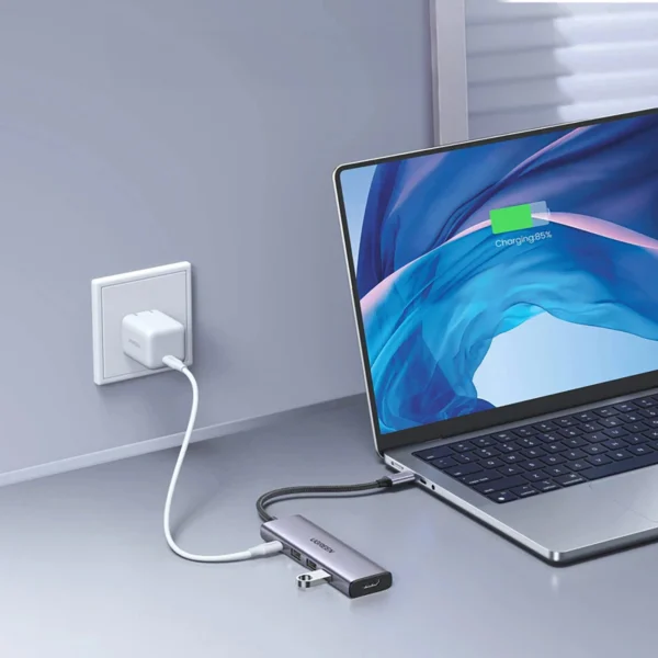 HUB Ugreen CM511 15597 5in1 USB-C - USB-C PD / HDMI / 3x USB-A 3.0 - grayeng