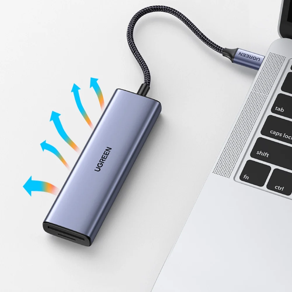 HUB Ugreen CM511 20956A 6in1 USB-C - HDMI / 3x USB-A 3.0 / SD/TF card reader - grayeng