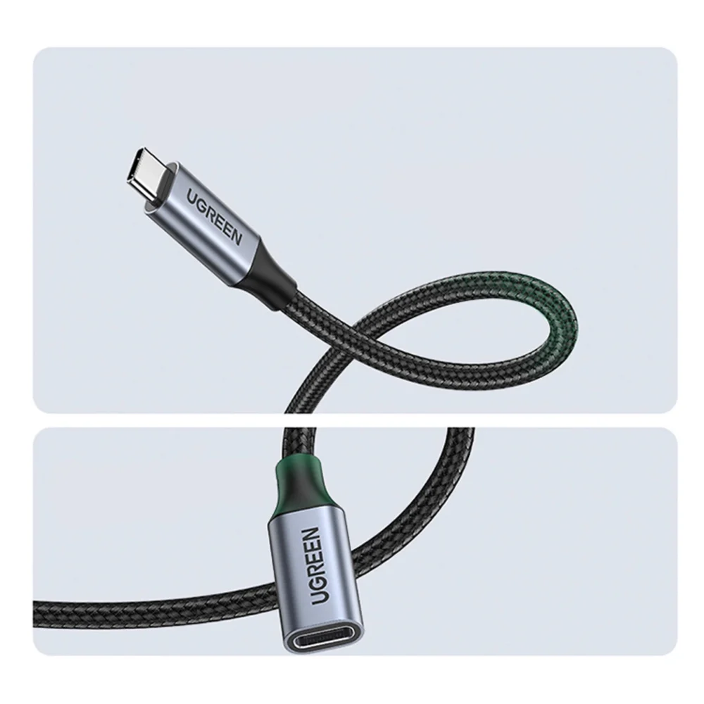 Ugreen US372 80810 USB-C - USB-C PD QC cable 100W 5A 10Gbps 0.5m - grayeng