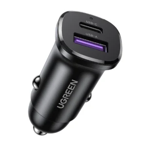 Ugreen EC305 25845 car charger USB-C USB-A 30W - blackeng