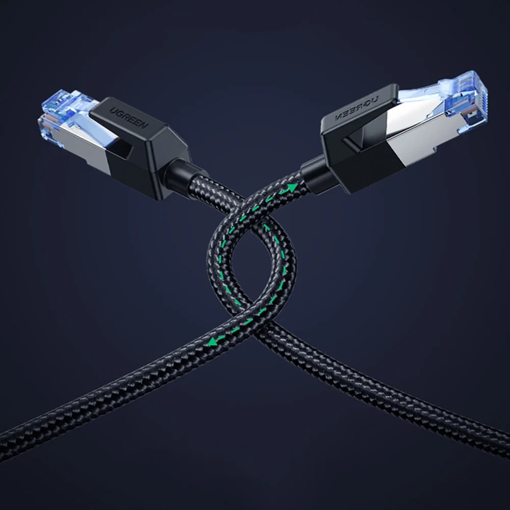 Ugreen NW153 Ethernet RJ45 Cat8 Cable Copper Core 1.5m - Blackeng