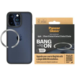 MagSafe PanzerGlass Bang ON ring for iPhone 12 / 13 / 14 / 15 - silvereng