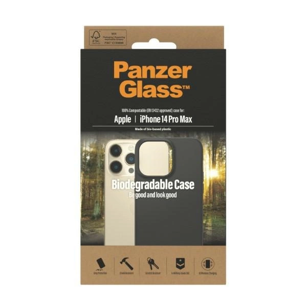 PanzerGlass Biodegradable Case for iPhone 14 Pro Max - blackeng