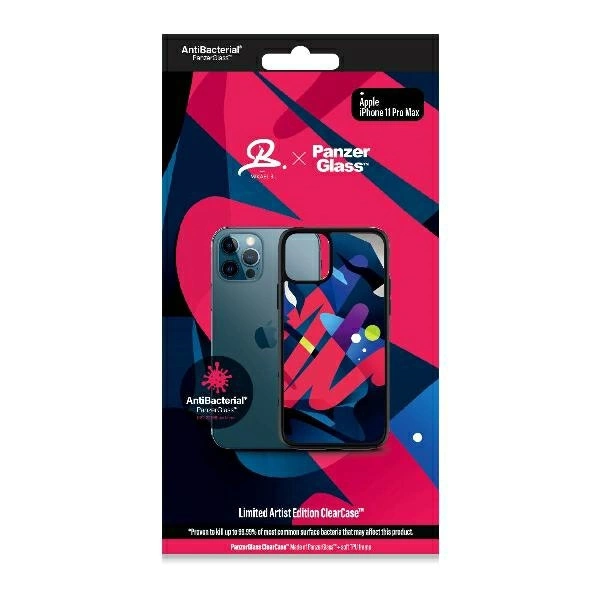 PanzerGlass ClearCase antibacterial Mikael B Limited Artist Edition case for iPhone 11 Pro Max - multicoloredeng
