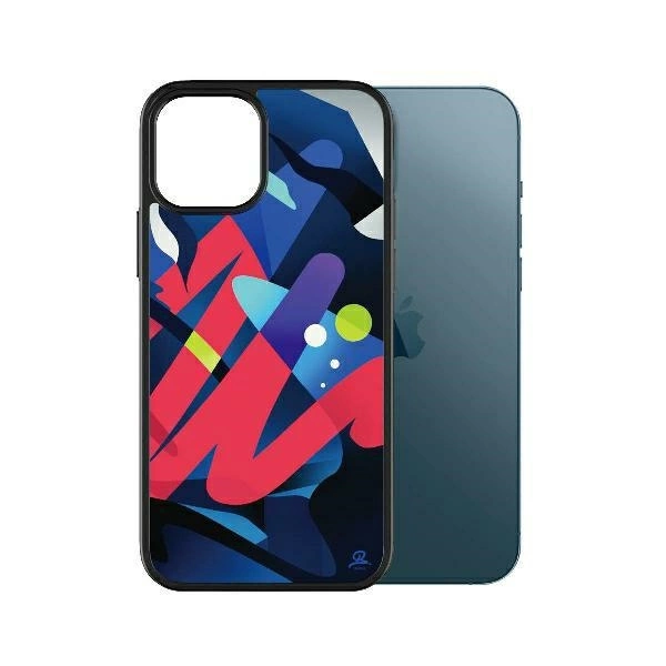 PanzerGlass ClearCase antibacterial Mikael B Limited Artist Edition case for iPhone 12 Pro Max - multicoloredeng