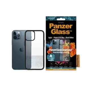 PanzerGlass ClearCase antibacterial case for iPhone 12 Pro Max - transparent and blackeng