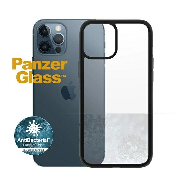 PanzerGlass ClearCase antibacterial case for iPhone 12 Pro Max - transparent and blackeng