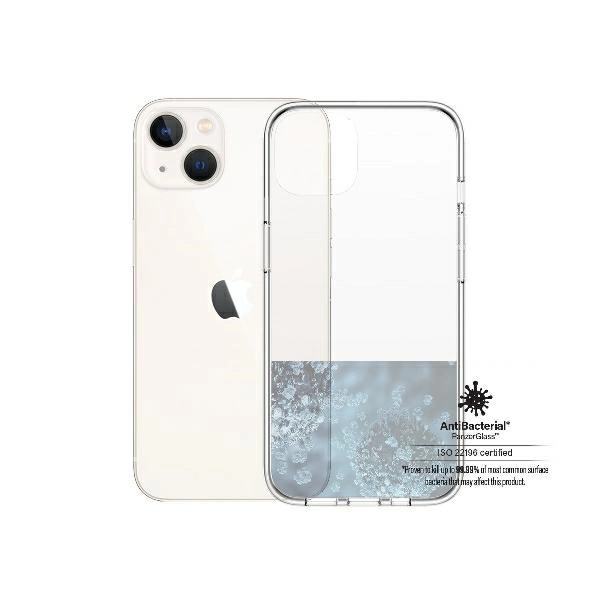PanzerGlass ClearCase antibacterial case with Military Grade certificate for iPhone 13 / 14 / 15 - transparenteng
