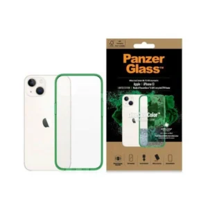 PanzerGlass ClearCase antibacterial case with Military Grade certificate for iPhone 13 / 14 / 15 - transparent greeneng