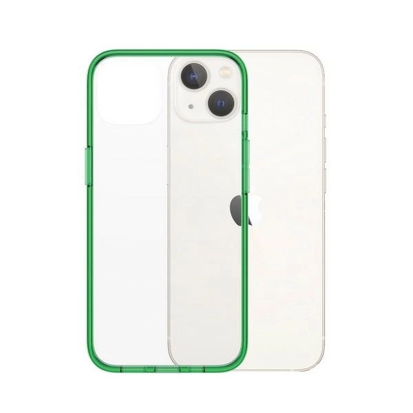 PanzerGlass ClearCase antibacterial case with Military Grade certificate for iPhone 13 / 14 / 15 - transparent greeneng
