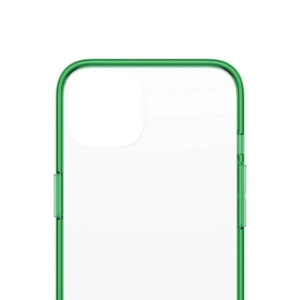 PanzerGlass ClearCase antibacterial case with Military Grade certificate for iPhone 13 / 14 / 15 - transparent greeneng