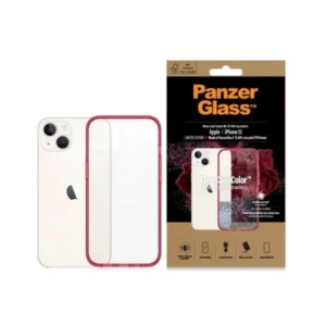 PanzerGlass ClearCase antibacterial case with Military Grade certificate for iPhone 13 / 14 / 15 - transparent pinkeng