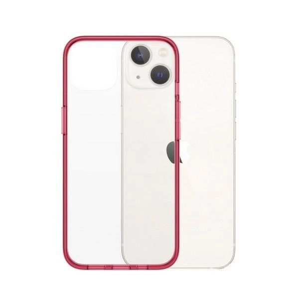 PanzerGlass ClearCase antibacterial case with Military Grade certificate for iPhone 13 / 14 / 15 - transparent pinkeng