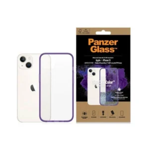 PanzerGlass ClearCase antibacterial case with Military Grade certificate for iPhone 13 / 14 / 15 - transparent purpleeng