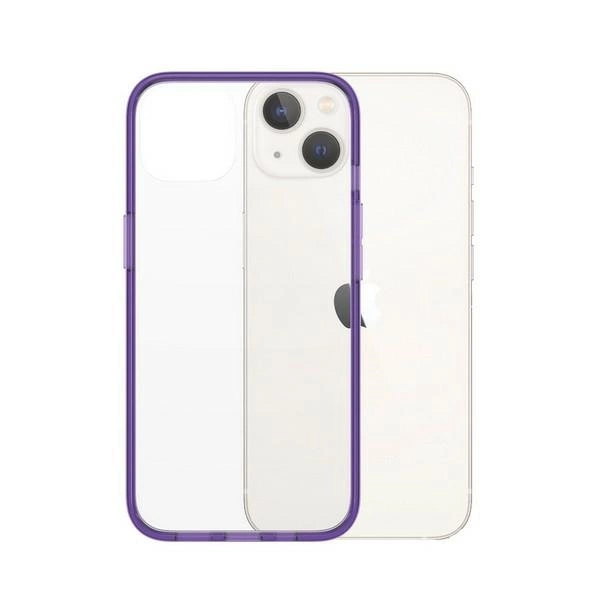PanzerGlass ClearCase antibacterial case with Military Grade certificate for iPhone 13 / 14 / 15 - transparent purpleeng