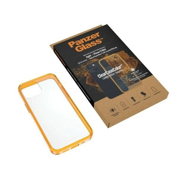 PanzerGlass ClearCase Antibacterial Military Grade Certified Case for iPhone 13 Mini - Transparent Yelloweng