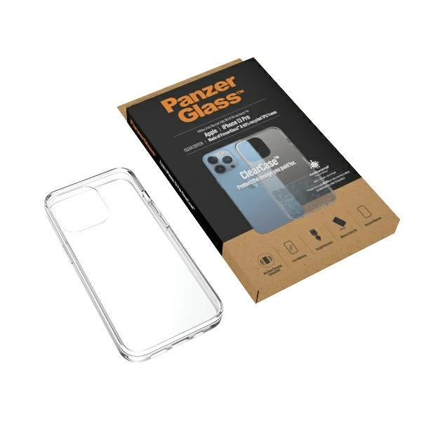 PanzerGlass ClearCase antibacterial Military Grade certified case for iPhone 13 Pro - transparenteng