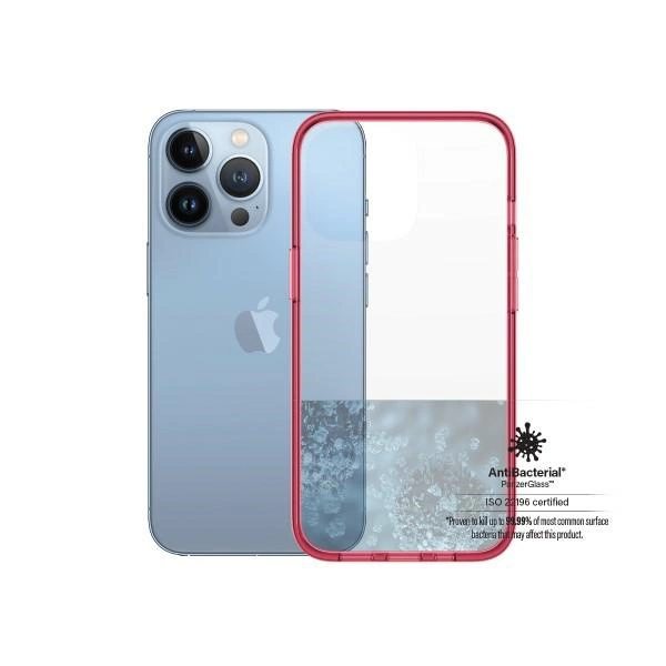 PanzerGlass ClearCase antibacterial Military Grade certified case for iPhone 13 Pro - transparent pinkeng